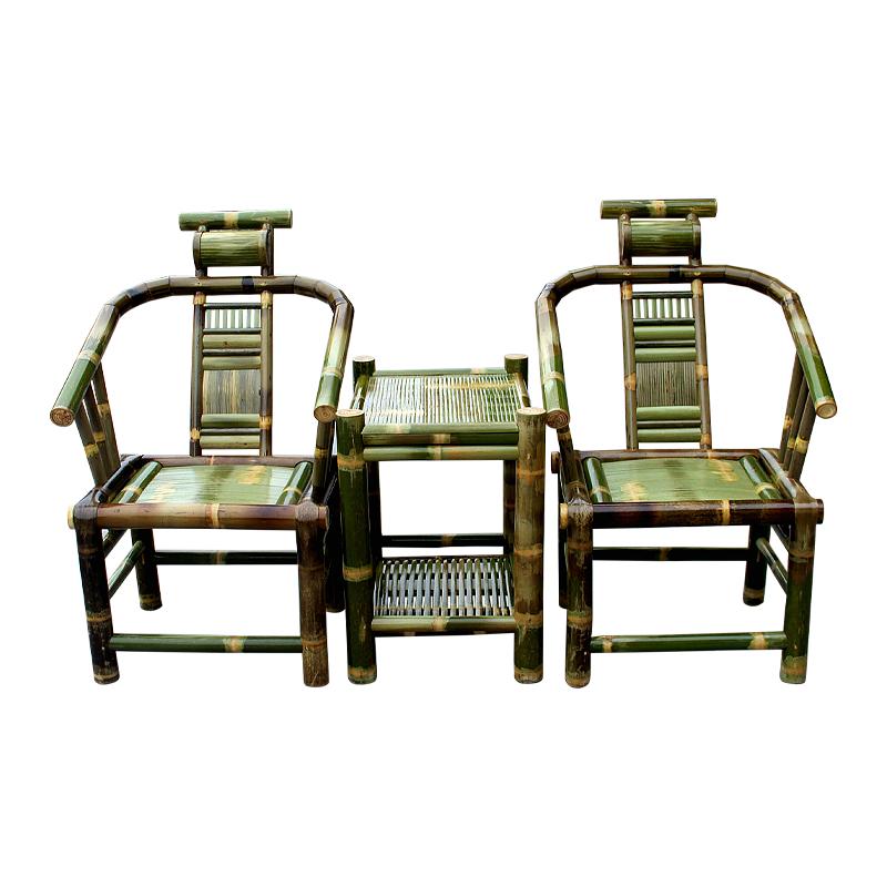 手工竹制楠竹休闲太师椅靠墙茶几