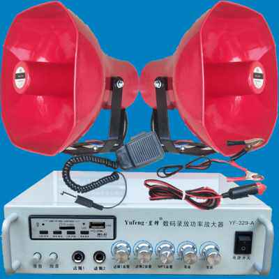 厂销220V 12V两用大功率100W功放机扩音嗽叭农村广播户外宣传高音