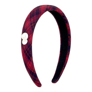 AJIDOU阿吉豆儿童发箍珍珠红色宽边头箍女孩刘海碎发神器防滑发饰