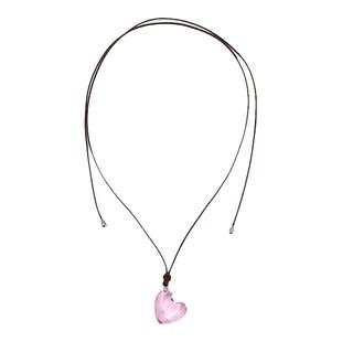 THEYKNOW棕色蜡绳皮绳搭配首饰饰品配件原创设计百搭挂链