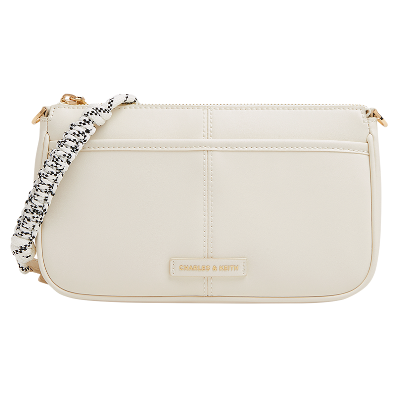 CHARLES&KEITH25夏季新品CK2-20271647链条绳结包挂小方包腋下包