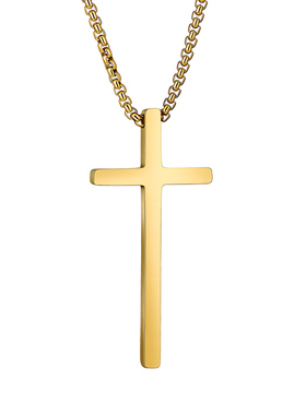 情侣钛钢十字架项链饰品项坠挂件