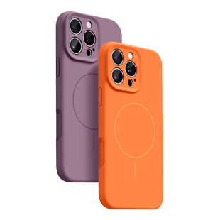 适用苹果16pro手机壳17纯色magsafe磁吸无线充电iphone17promax液态手感15全包防摔带镜头膜16硅胶软壳套男女