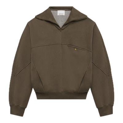 MARANT WILFRID拉链领口翻领时尚宽松版带口袋卫衣男