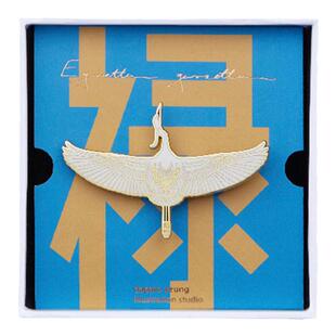 daparo yeung 达普罗白鹭原创胸针女男徽章升学升职节日礼物徽章