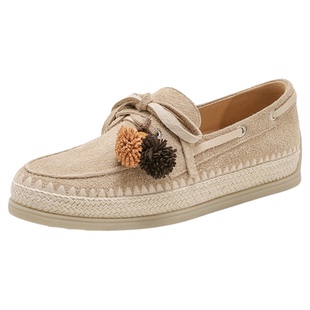 星期六真皮厚底渔夫鞋女款2026年春季新款一脚蹬乐福鞋软底豆豆鞋