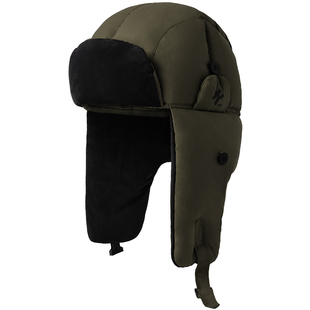 卡蒙骑车防寒羽绒雷锋帽男冬季东北滑雪冰钓护耳保暖白鸭绒棉帽女