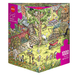HEYE拼图成人版1000片进口高难解压治愈系礼物西蒙的猫花园大冒险