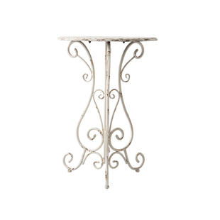 Monet Garden户外做旧铁艺圆桌花架庭院阳台园艺复古桌子小花几