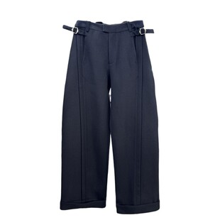 黑色通勤气质穿搭两侧腰带扣调节休闲裤女西裤秋冬季宽松直筒裤子