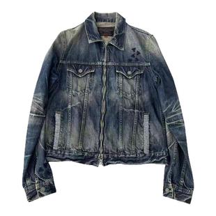 『现货』Undercover 06aw昆虫刺绣夹克 重工水洗短款牛仔外套