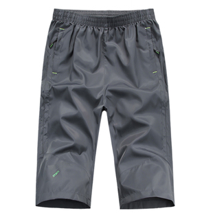 男七分裤休闲薄款宽松大码运动裤男夏季跑步短裤百搭速干沙滩裤男