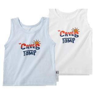 瑁恩瑁爱春夏男童纯棉无袖背心宝宝吸汗打底衫儿童四季款内搭坎肩