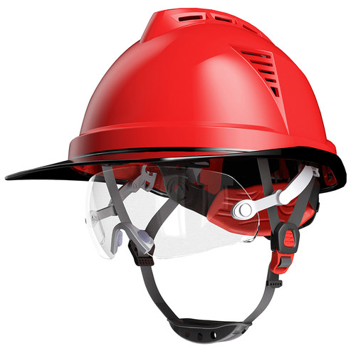 高空作业安全帽工地高级带护目镜透气夏施工头盔领导定制logo印字