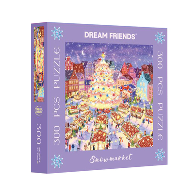 Dreamfriends肯研冬季雪夜集市300片圣诞拼图成人高颜值生日礼物