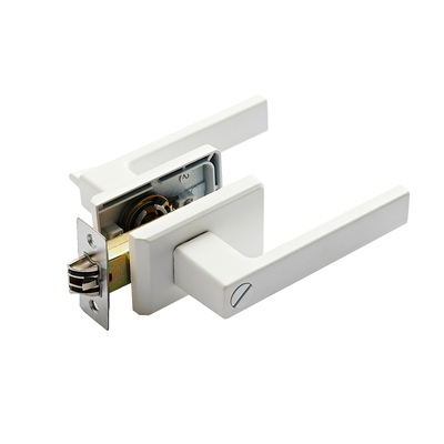 卫生间门锁通用型铝合金静音门把手长虹玻璃门锁白色浴室厕所门锁