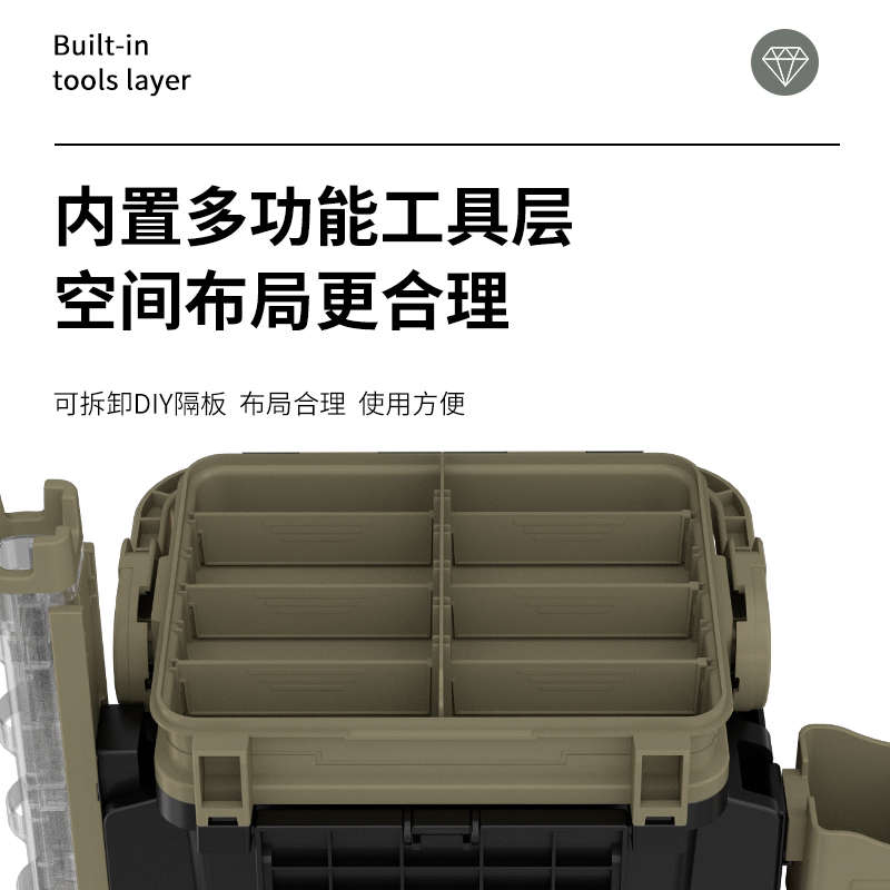 明邦路亚路亚箱多功能竞技小钓箱限定版双层户外钓鱼渔具箱全套