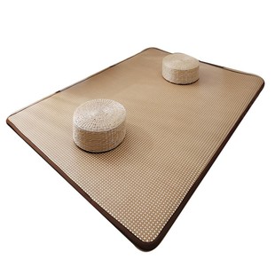 藤编凉席地毯夏季卧室床边地铺家用榻榻米客厅地垫四季爬爬垫防滑