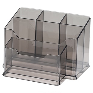 新款美甲桌面收纳盒透明笔筒打磨条死皮剪粉尘刷多层工具收纳盒子