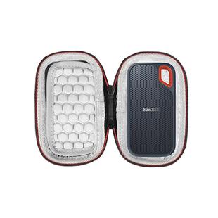 适用Sandisk闪迪E61固态移动硬盘收纳盒防震抗压保护包便携手提旅行袋防摔耐磨保护壳内含防震颗粒