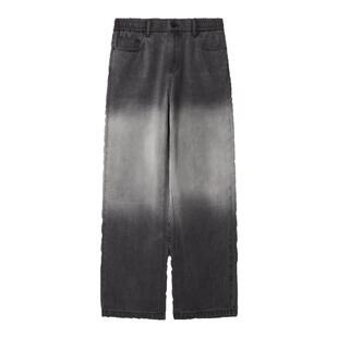 【渐变洗水】卡宾男装宽松牛仔裤春夏天丝直筒休闲长裤