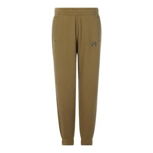 MAISON KITSUNE 春季卡其绿棉质狐狸头刺绣松紧腰休闲运动裤