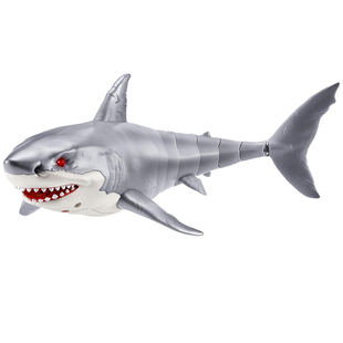 zuru乐波巨齿鲨仿真电动大鲨鱼会游泳的戏水模型儿童洗澡玩具男孩