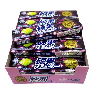 包邮硕果草莓柠檬蓝莓白桃葡萄菠萝可乐百香果味口嚼糖35g*20条装