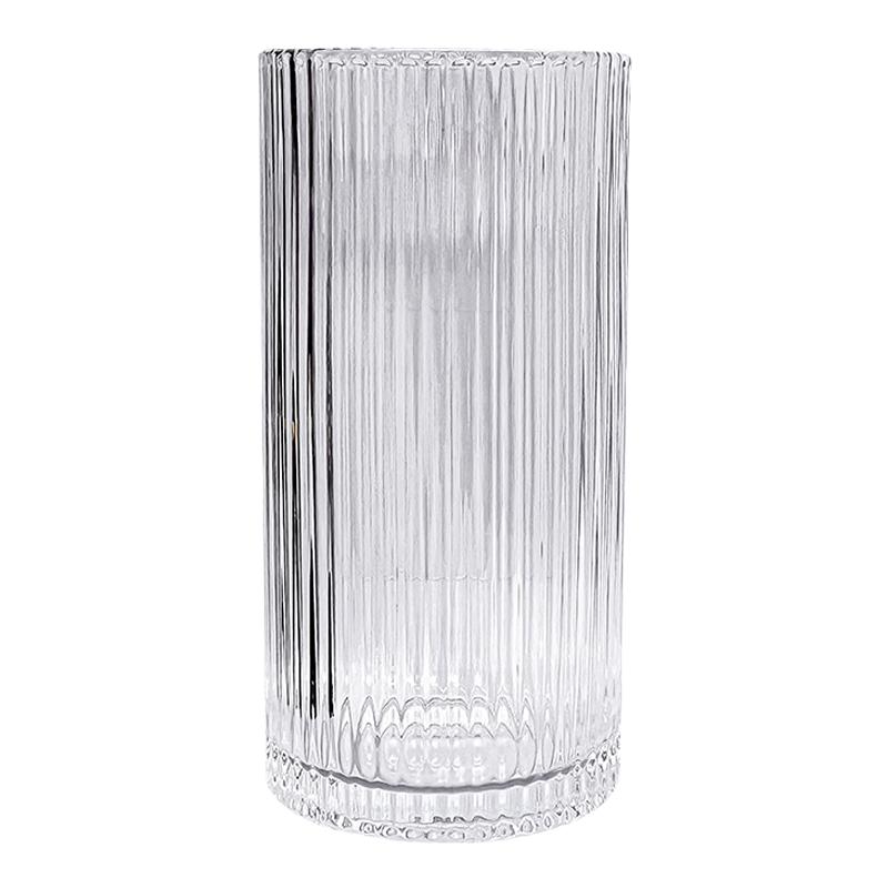 家用条纹玻璃杯ins风咖啡杯