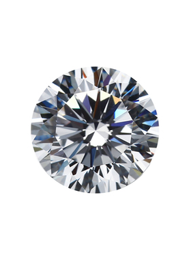 十心十箭莫桑石裸石圆形D色裸钻