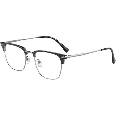 商务纯钛超轻眉线框男