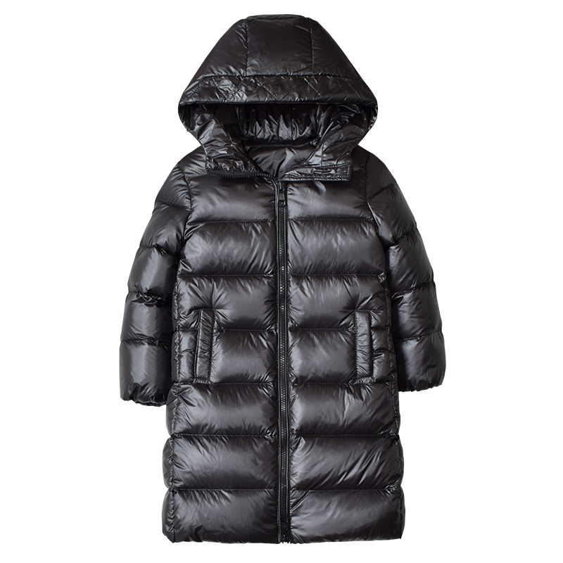 男童羽绒服冬季2025新款儿童中长款中大童女童加厚过膝白鸭绒超轻