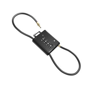 黑色加粗钢丝绳密码锁婴儿车摩托车头盔锁防盗加长四位密码锁H12