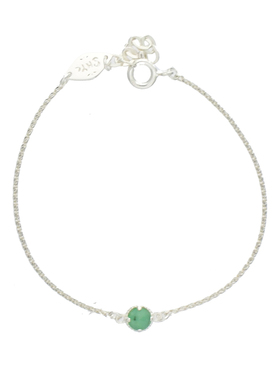 三合一草天然祖母绿手链