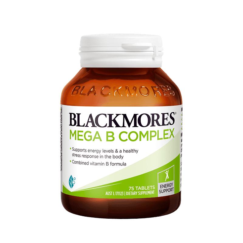 BLACKMORES澳佳宝b6防脱发复合B族维生素头发养发VB75片学生熬夜