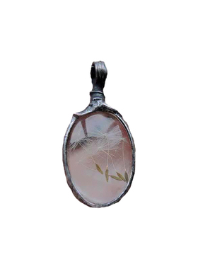 透明椭圆项链合金质感透明情侣