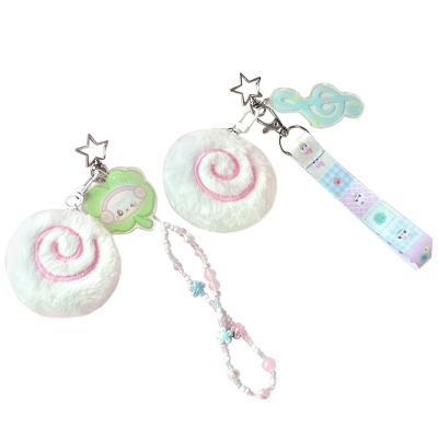 marshmellow少女商店 可爱挂绳挂配件挂登山扣手机链小卡包痛包包