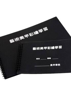 黑色彩绘练习册指甲油
