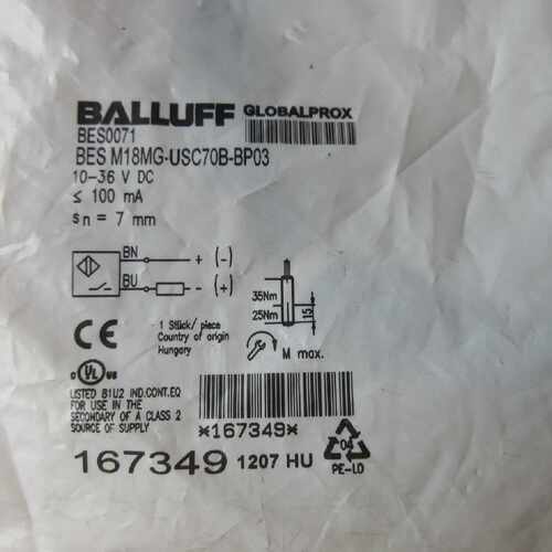 BES0071 BES M18MG-USC70B-BP03 巴鲁夫 接近开关 工业传感器