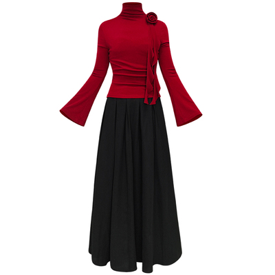 小众设计感韩版加厚针织衫半高领