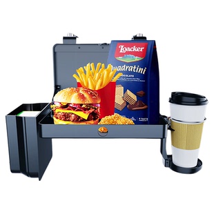 车载座椅后背收纳盒汽车后座折叠后排置物架车内用餐水杯车上桌板