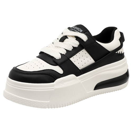 爆款真皮小白鞋女2025春季新款厚底松糕女鞋网红百搭运动休闲板鞋