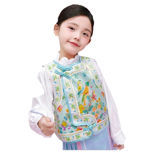 年衣童装女童春装马甲新款女孩新中式国风儿童裙子汉服唐装马面裙