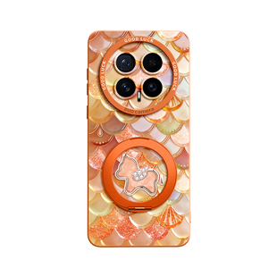 马上有钱适用荣耀magic8手机壳magic8pro新款保护套magic7可背带magic7pro斜挎挂绳硅胶华为pro女全包年橙色p