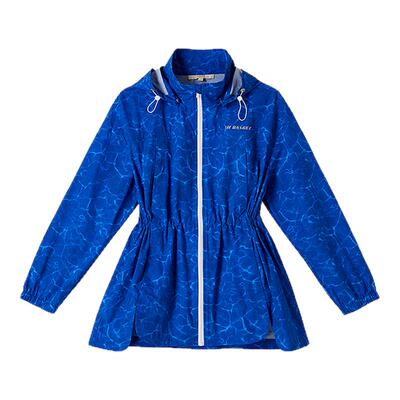 十二篮海洋水纹可拆连帽户外风衣