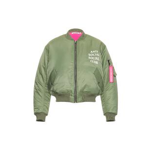 [春季新品]Anti Social Social Club 夹克绿色REVOLVE小冬季保暖
