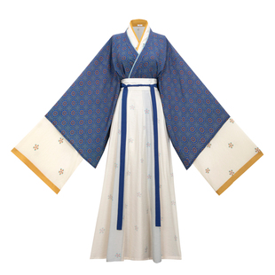 花朝记|霜降|晋制汉服晋襦半袖18破交窬裙印花亲肤透气传统日常