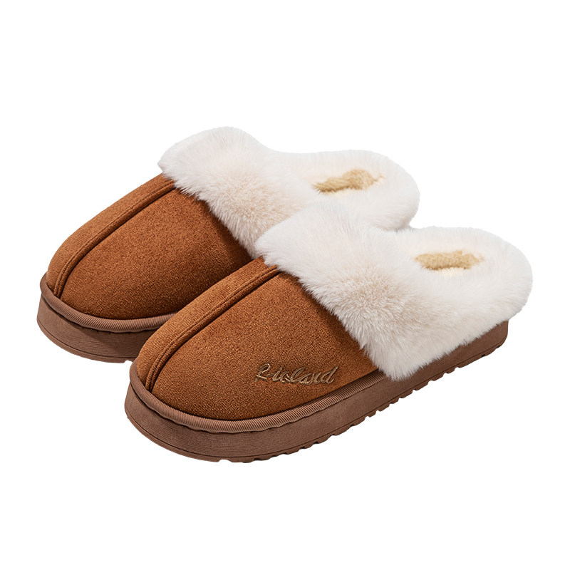 2025新款加绒加厚底棉拖鞋女士秋冬季家居家用保暖防滑外穿情侣男