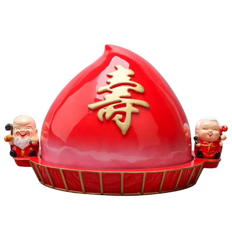 网红创意寿桃餐具干冰生日宴会福盘