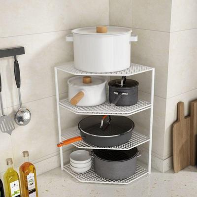 厨房置物架转角调料架台面锅收纳架置物架橱柜转角分层内架子浴室